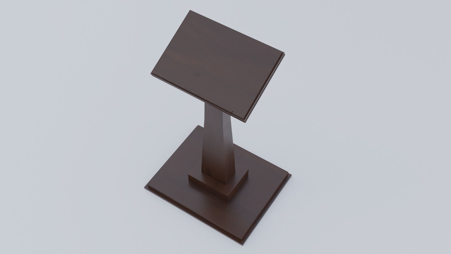Lectern - Wood Low-poly 3D model_26