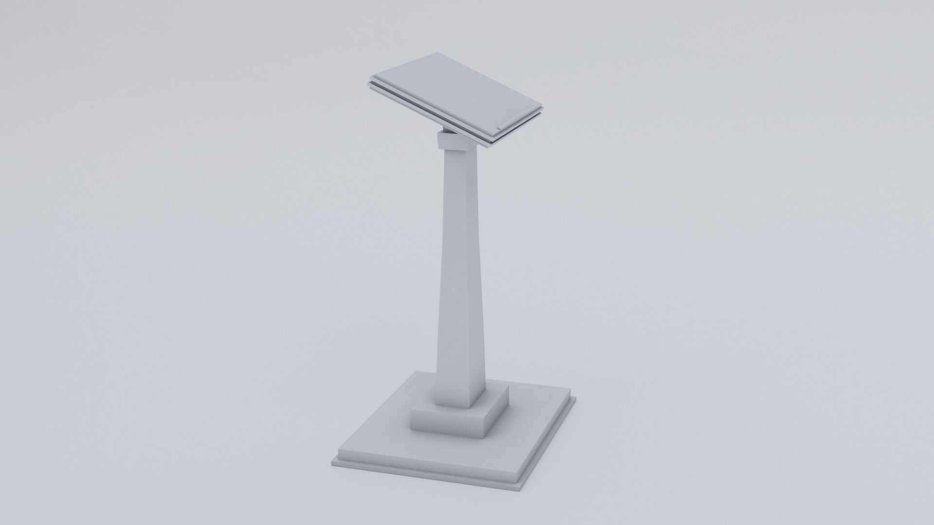 Lectern - Wood Low-poly 3D model_15