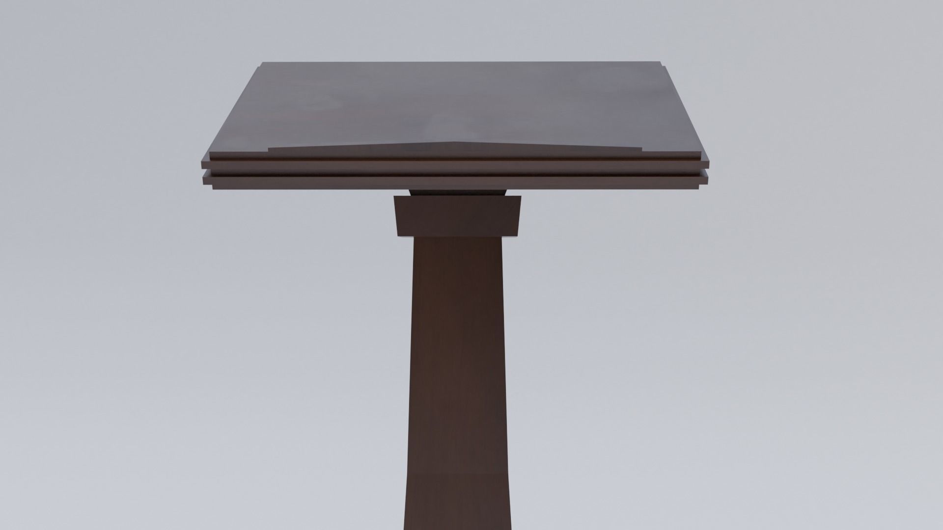 Lectern - Wood Low-poly 3D model_3