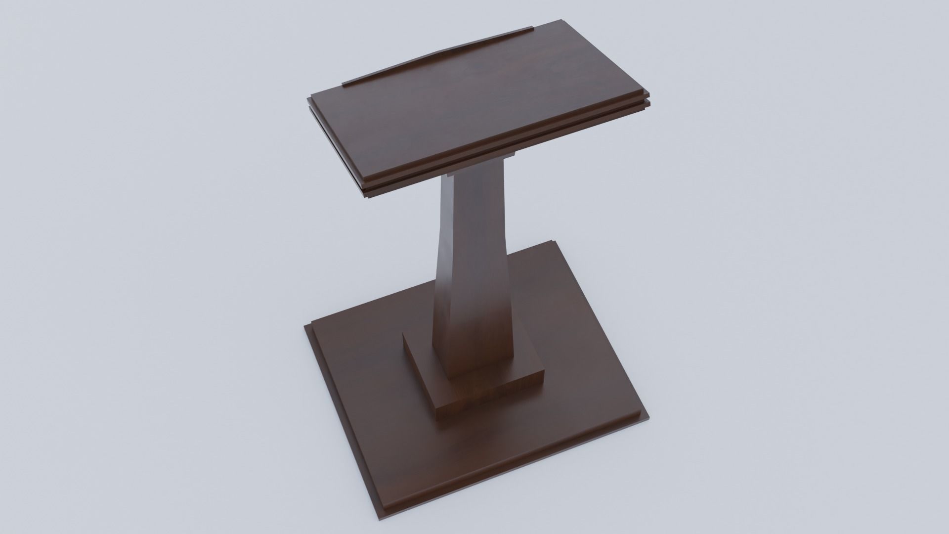 Lectern - Wood Low-poly 3D model_10