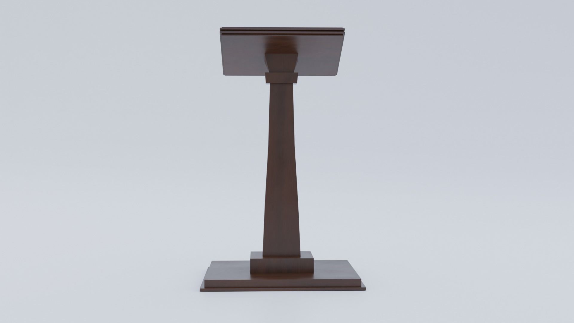 Lectern - Wood Low-poly 3D model_23