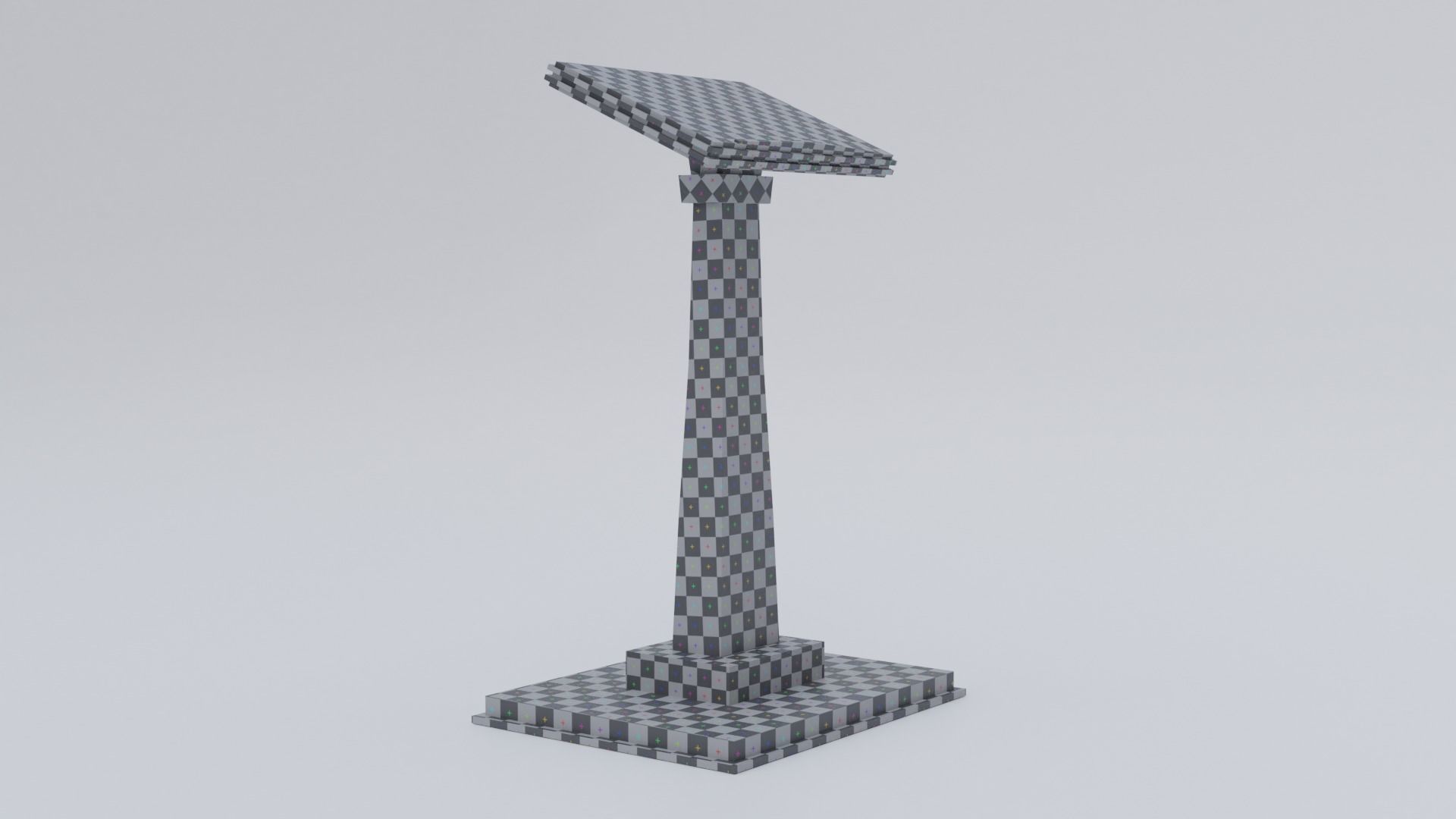 Lectern - Wood Low-poly 3D model_20