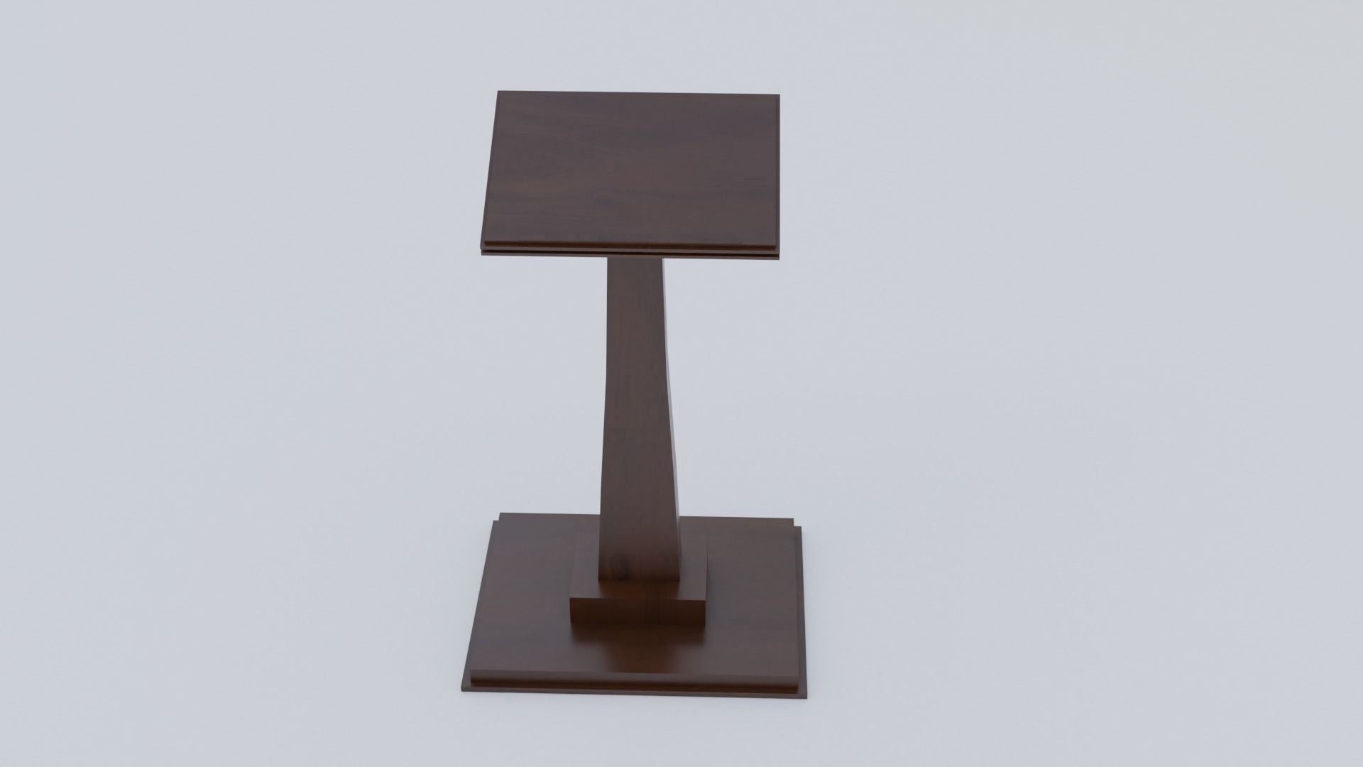 Lectern - Wood Low-poly 3D model_2