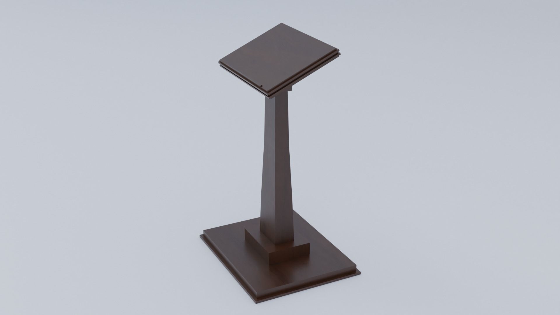 Lectern - Wood Low-poly 3D model_4