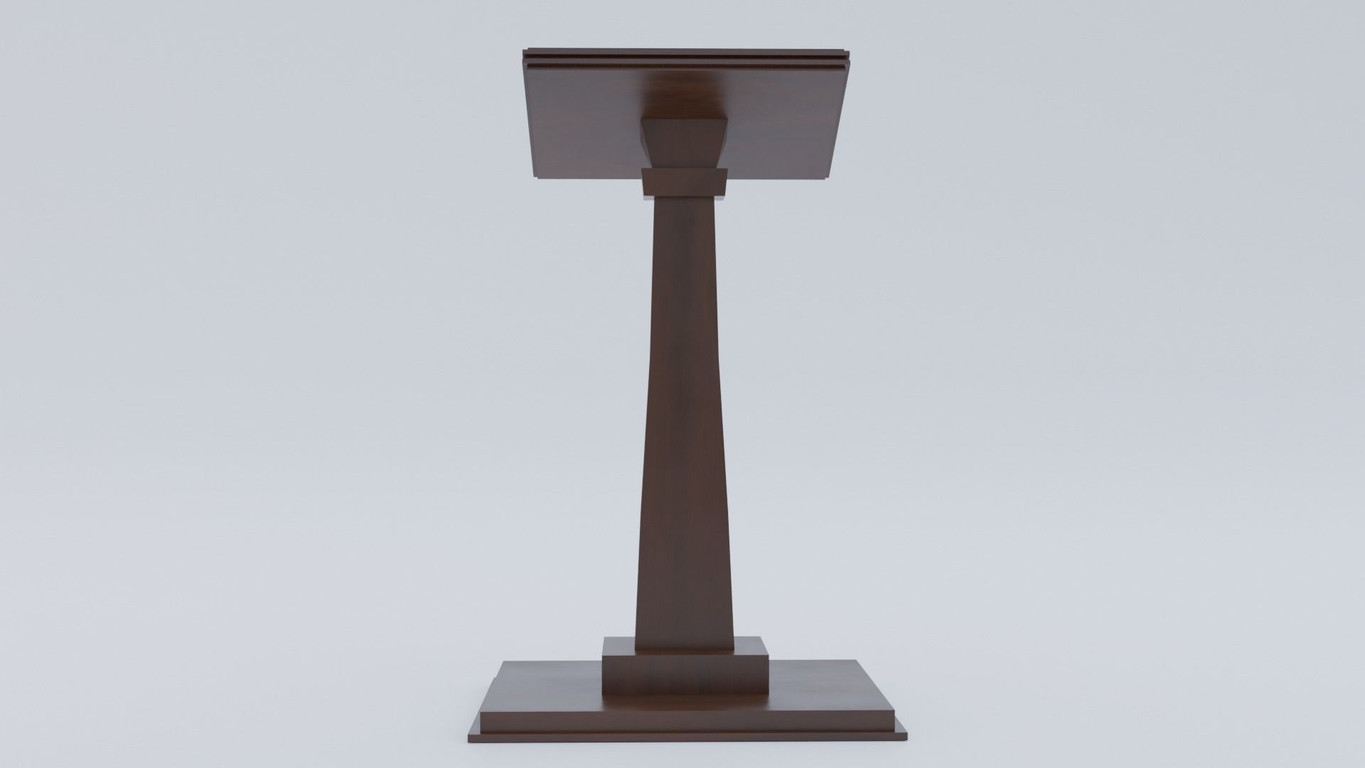 Lectern - Wood Low-poly 3D model_1