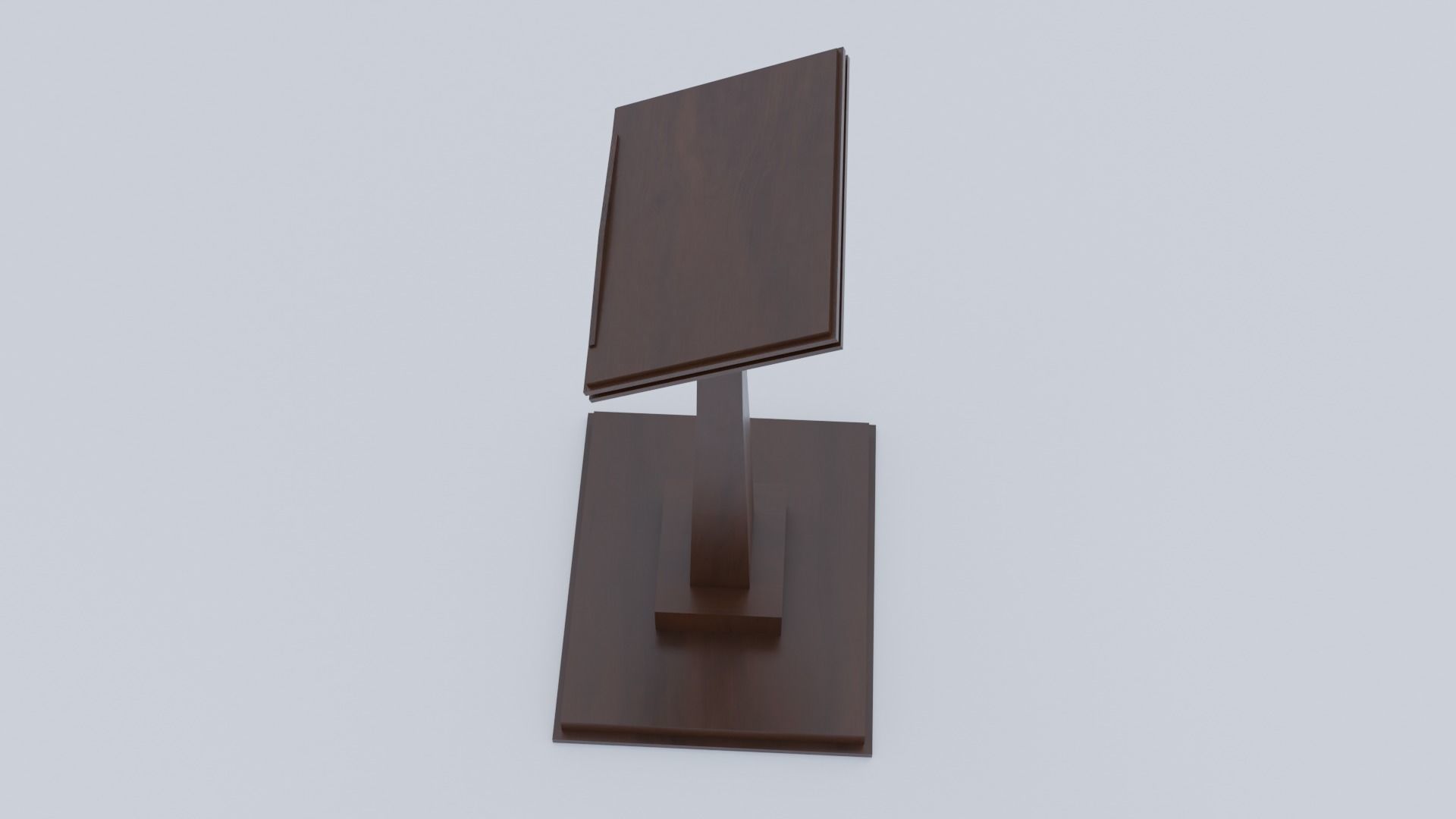 Lectern - Wood Low-poly 3D model_8