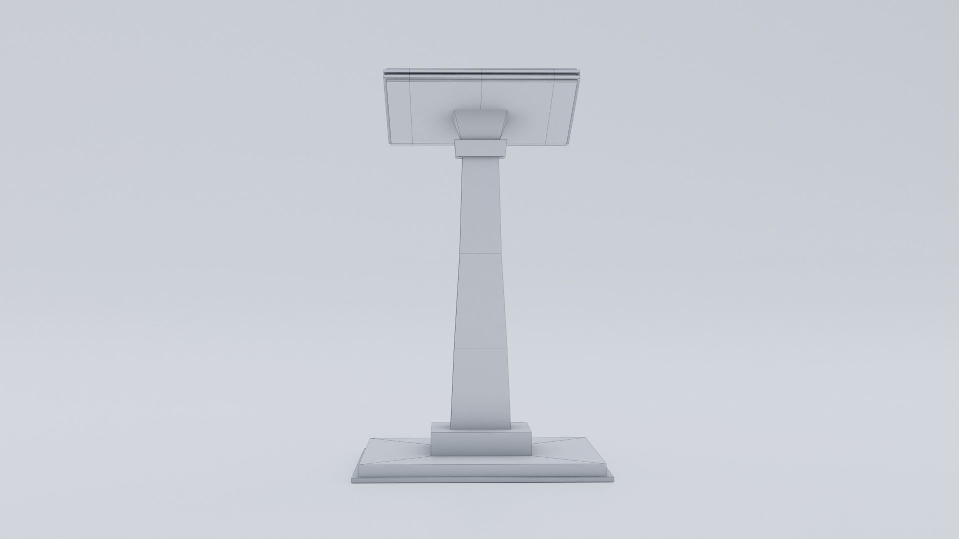 Lectern - Wood Low-poly 3D model_18