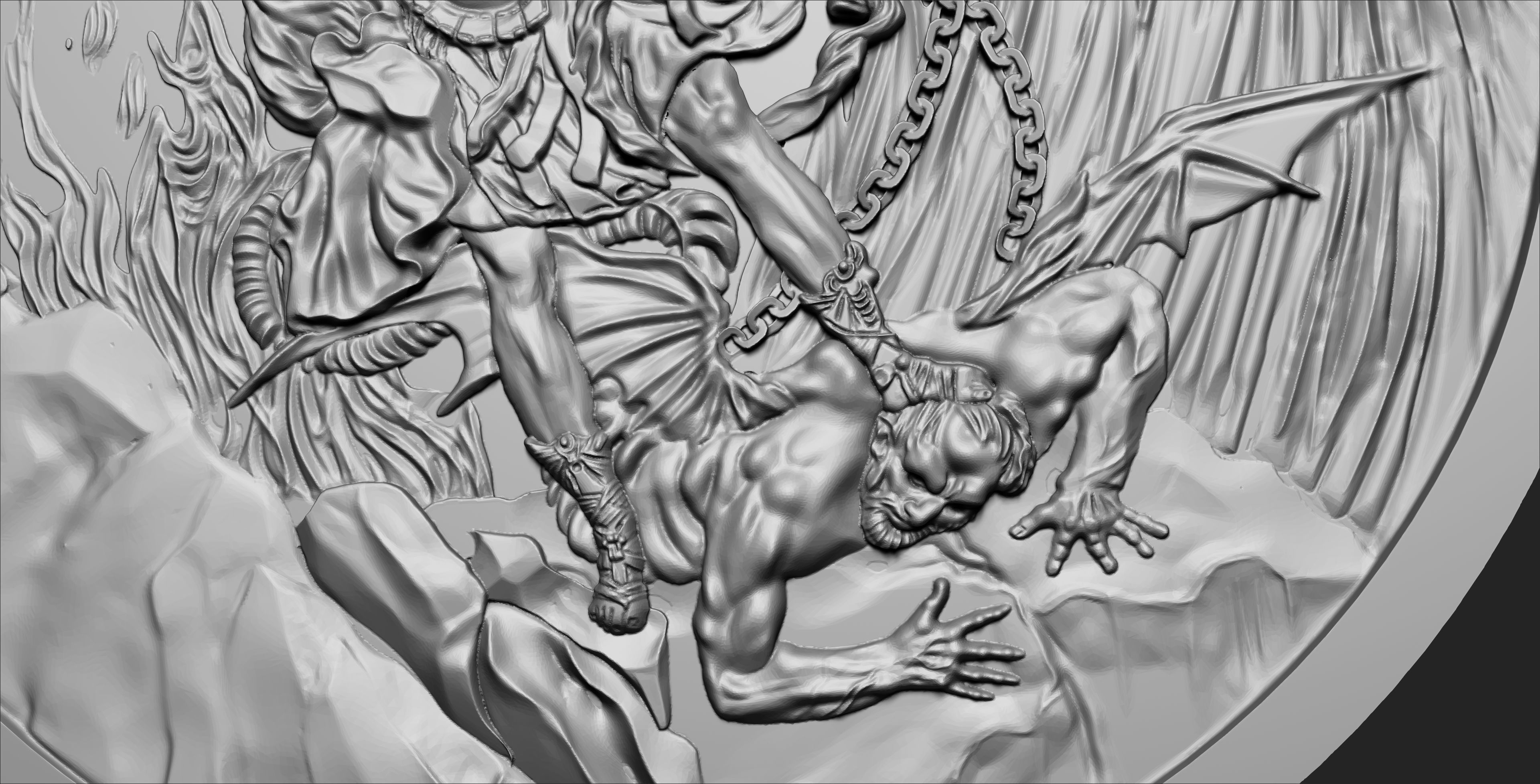 Michael Archangel Medal 3D print model_5