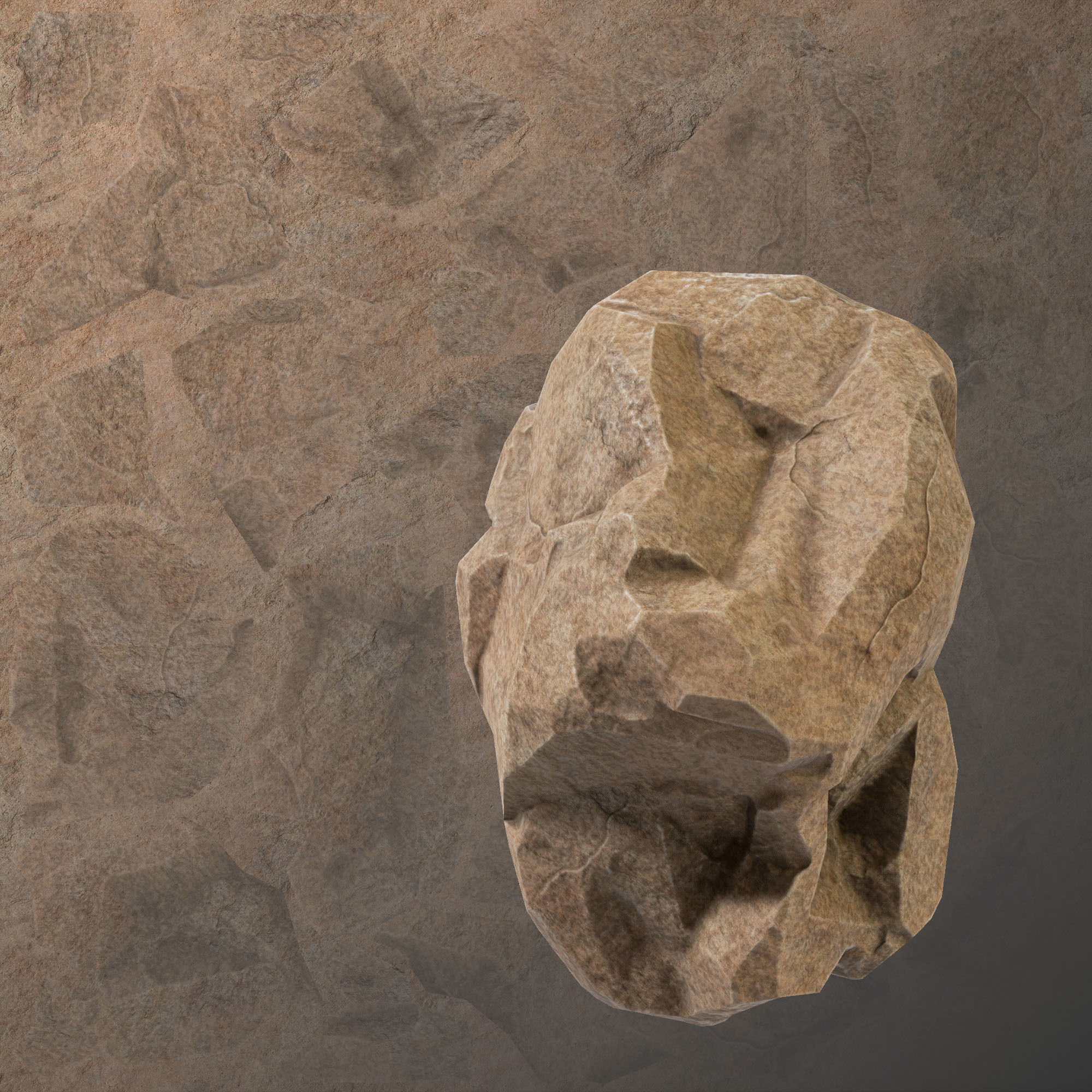 Stone Set rock texture Low-poly 3D model_47