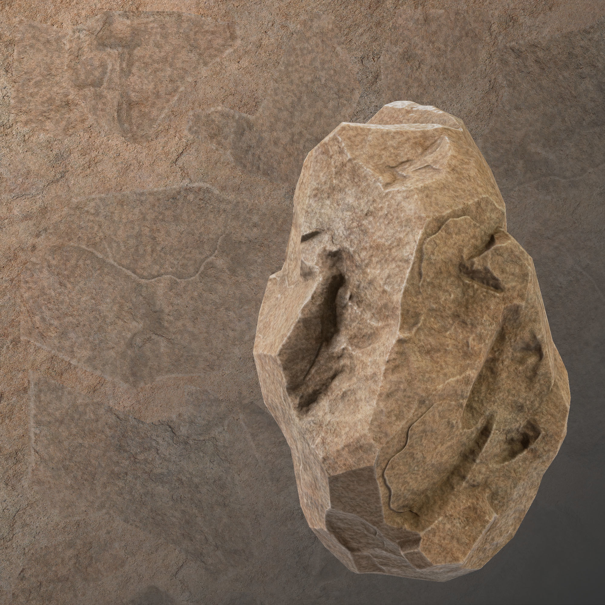 Stone Set rock texture Low-poly 3D model_48