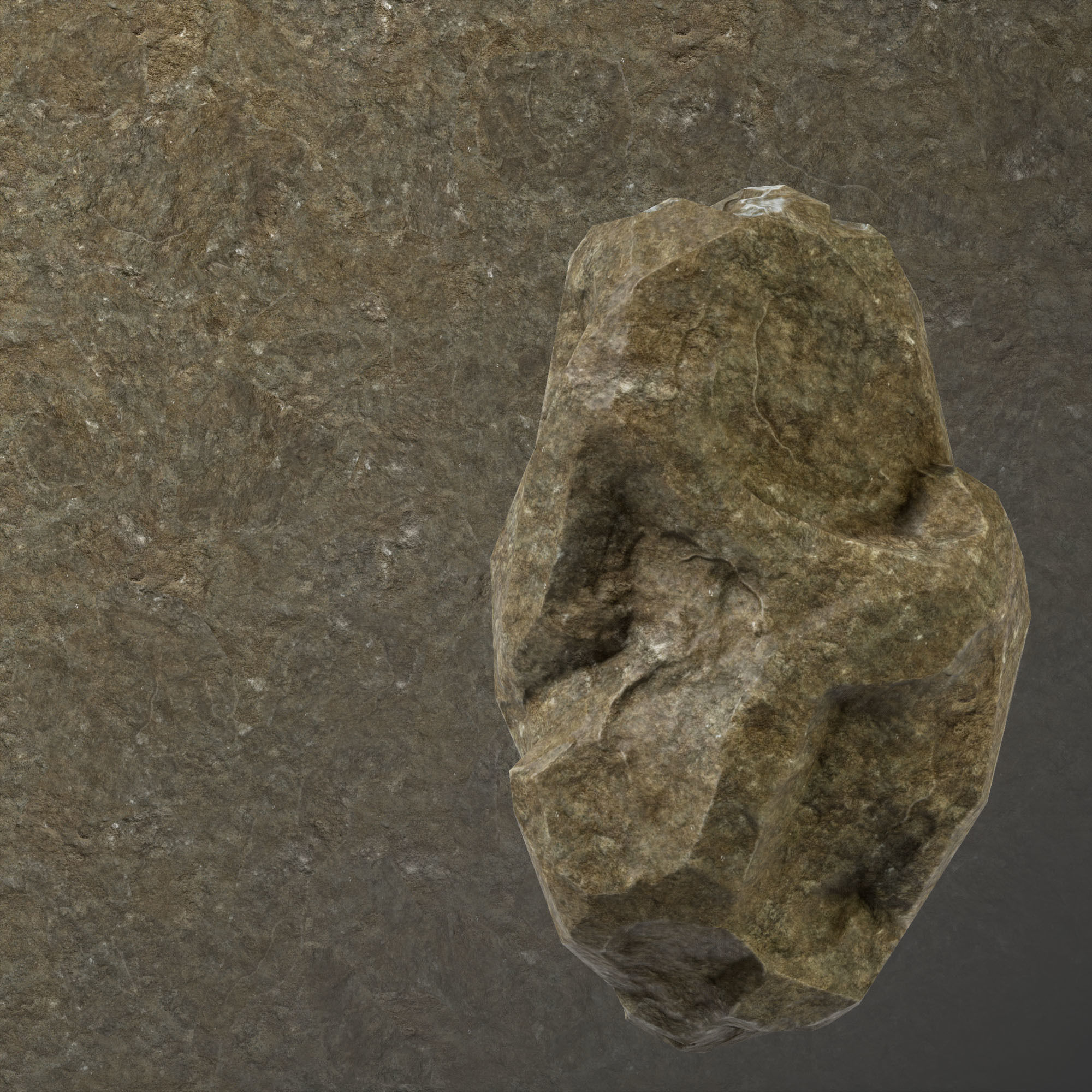 Stone Set rock texture Low-poly 3D model_53