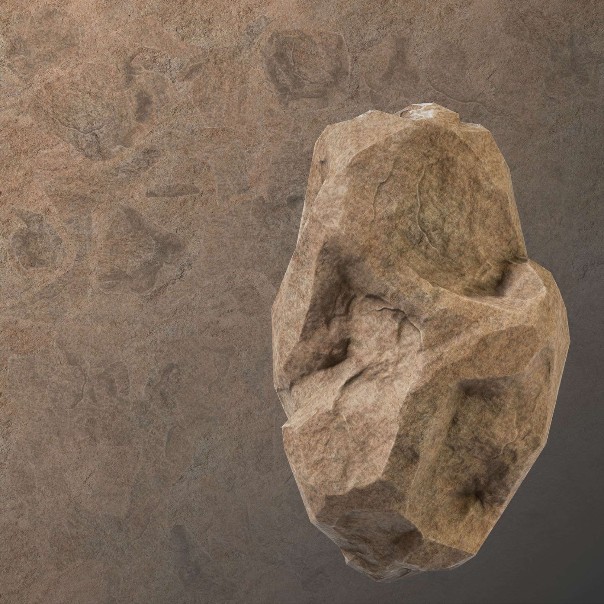 Stone Set rock texture Low-poly 3D model_46