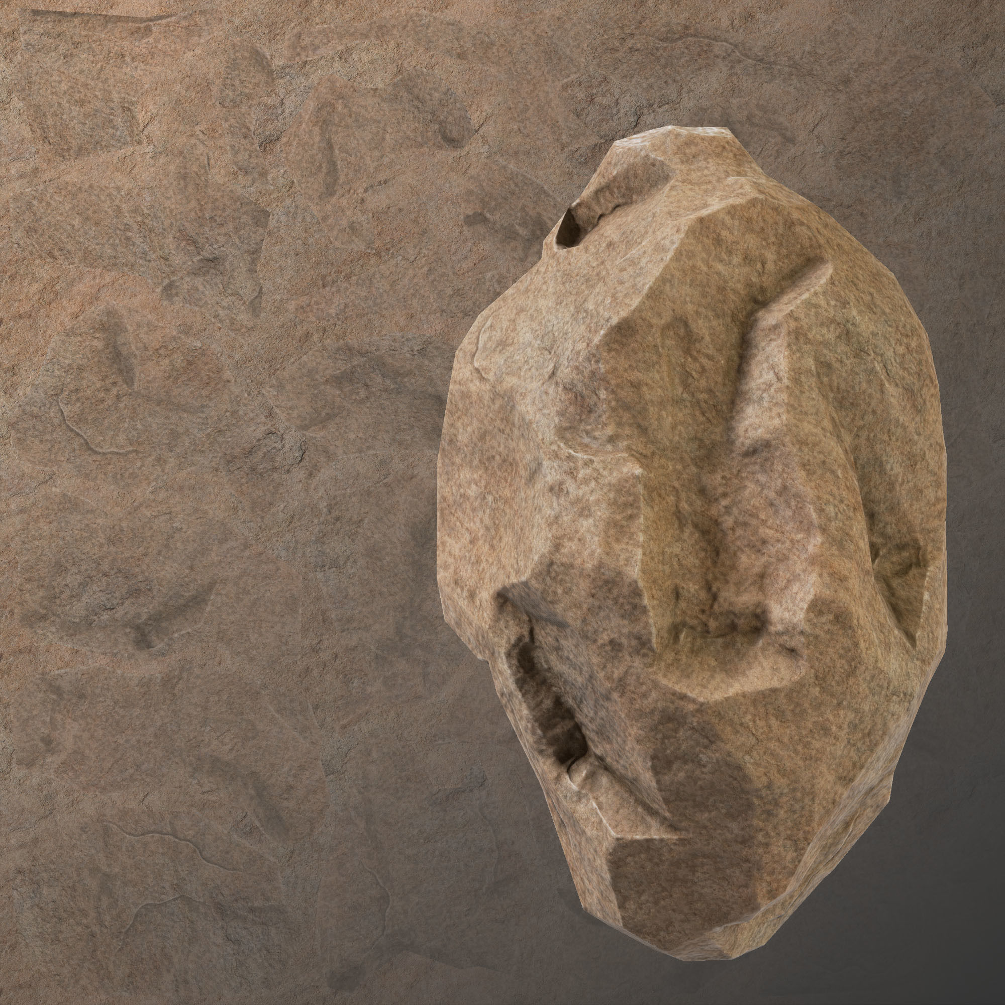 Stone Set rock texture Low-poly 3D model_49