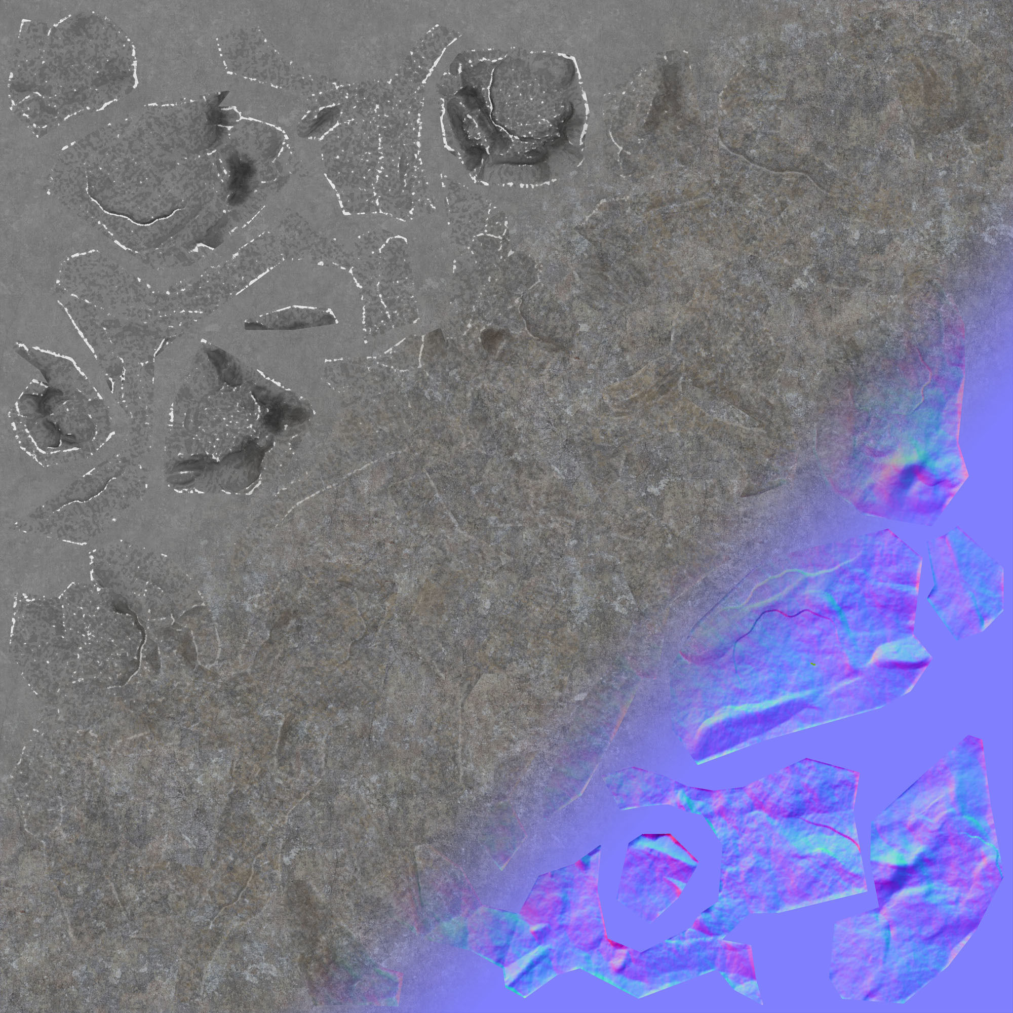 Stone Set rock texture Low-poly 3D model_39