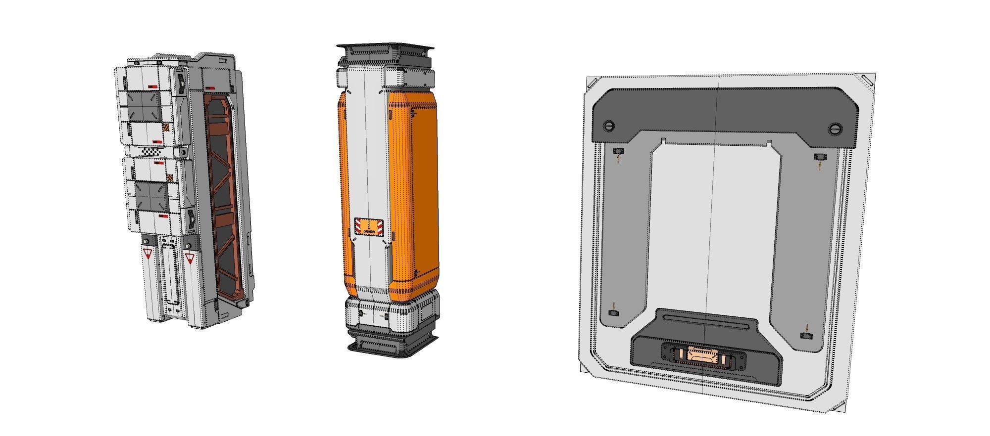 sci-fi Architecture kitbash 29 3D model_25