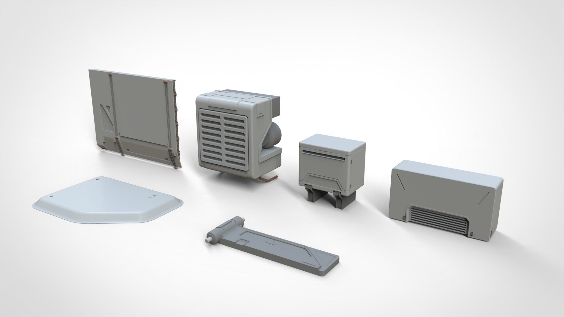 sci-fi Architecture kitbash 29 3D model_18