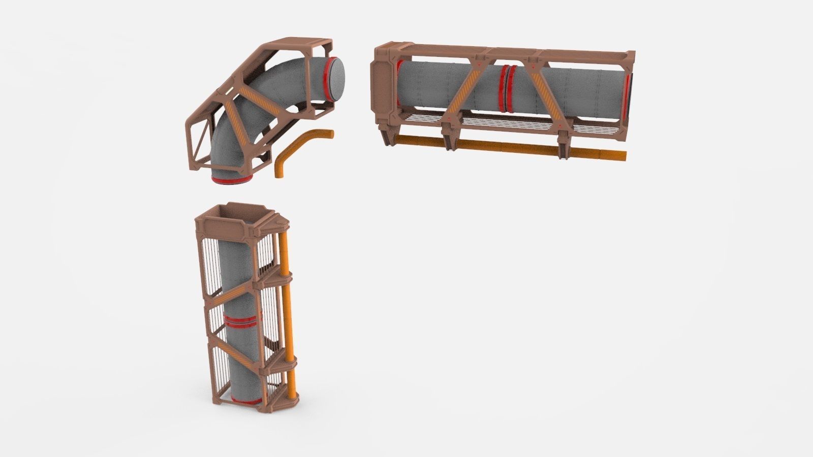 sci-fi Architecture kitbash 29 3D model_5