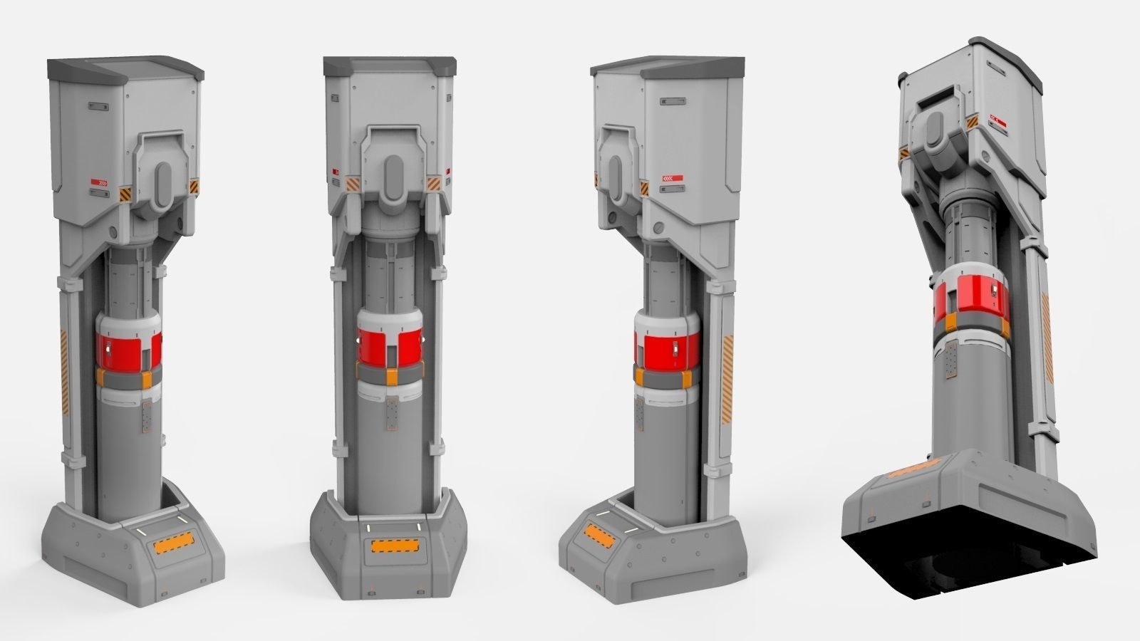 sci-fi Architecture kitbash 29 3D model_8