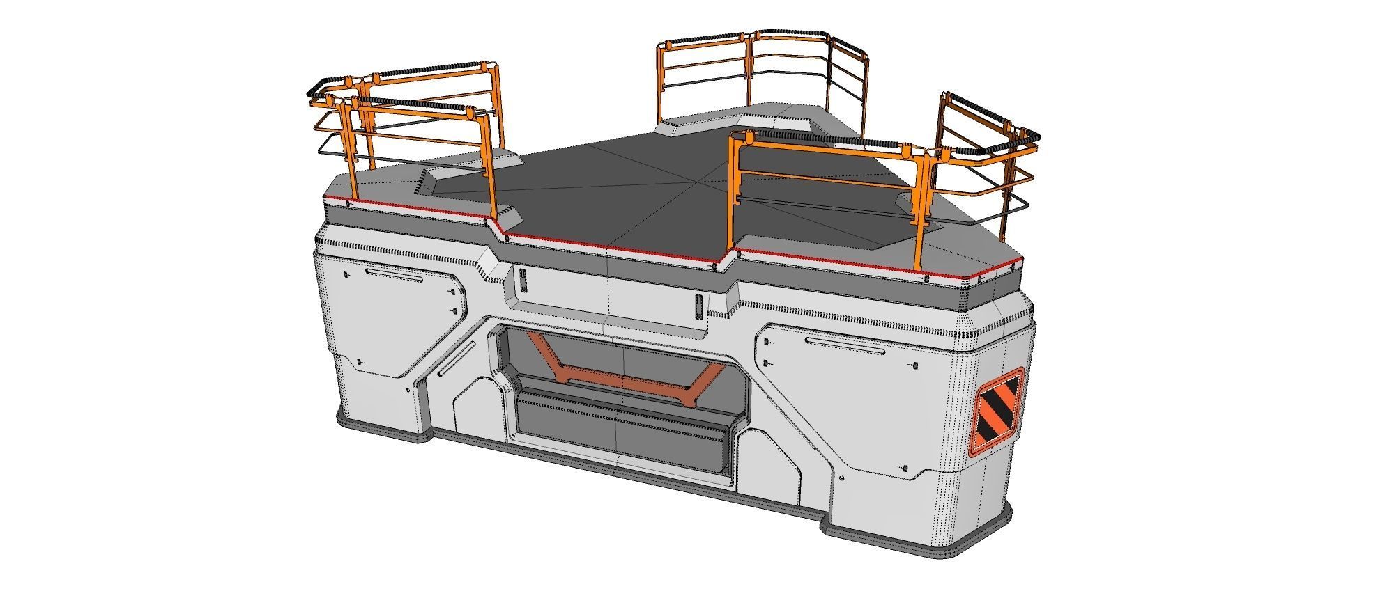 sci-fi Architecture kitbash 29 3D model_22