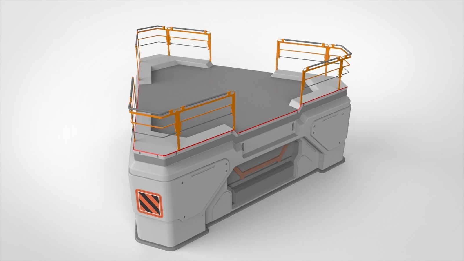 sci-fi Architecture kitbash 29 3D model_10