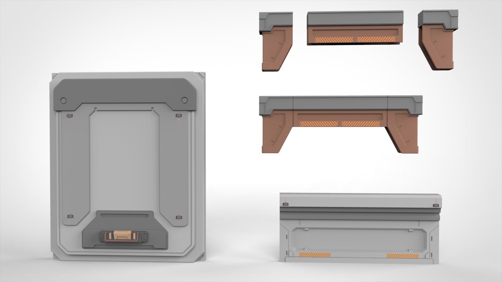 sci-fi Architecture kitbash 29 3D model_19