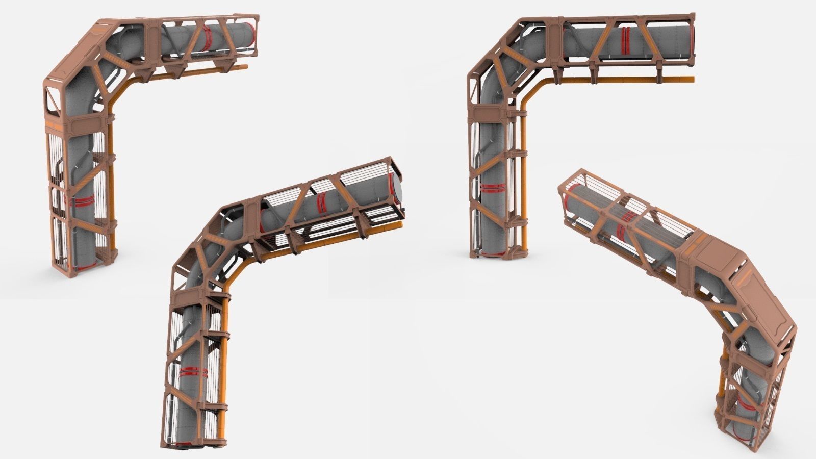 sci-fi Architecture kitbash 29 3D model_4