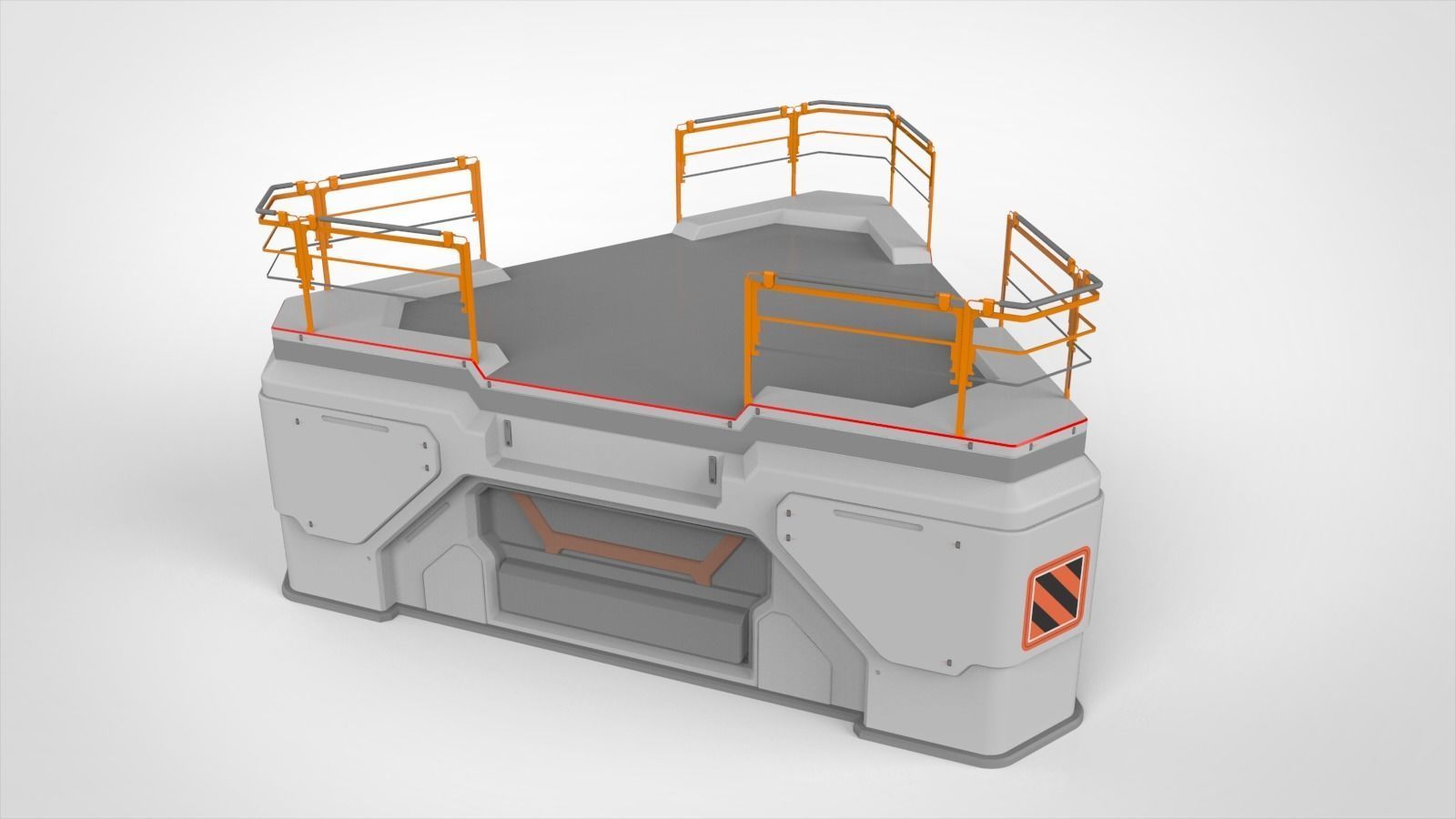 sci-fi Architecture kitbash 29 3D model_9