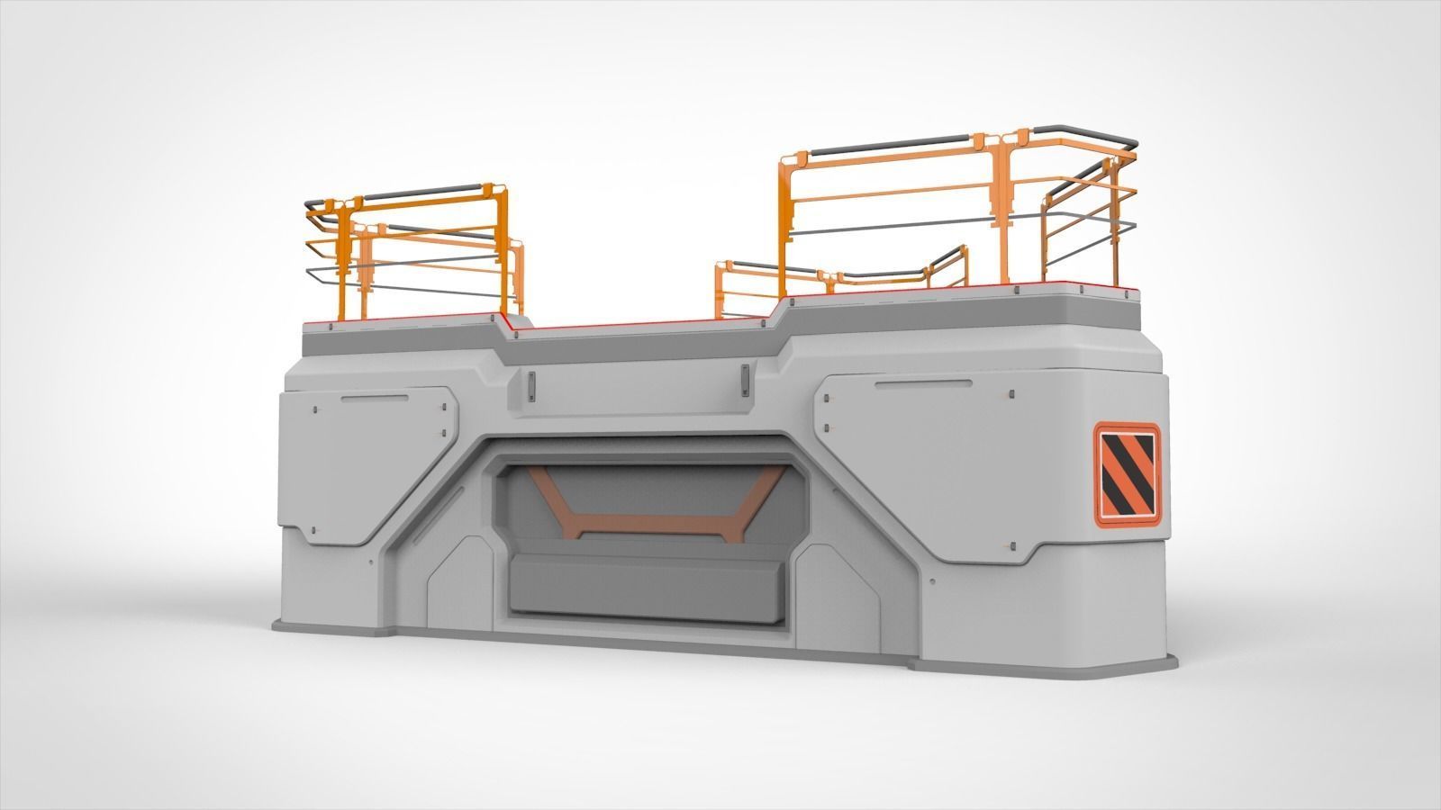 sci-fi Architecture kitbash 29 3D model_11