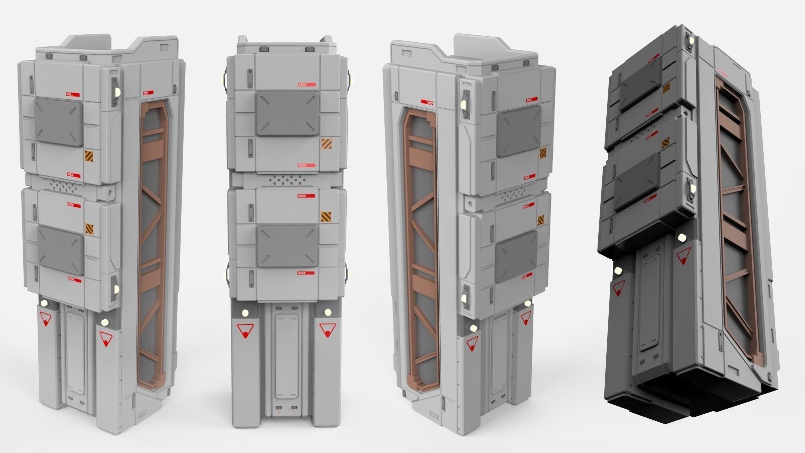 sci-fi Architecture kitbash 29 3D model_6