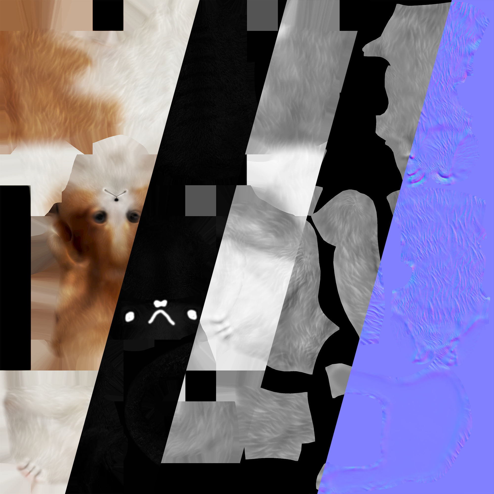 Side Table Animal Mr Jack Low-poly 3D model_7