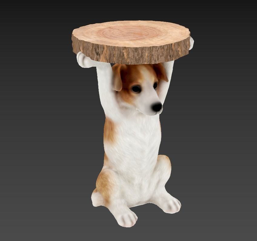 Side Table Animal Mr Jack Low-poly 3D model_2
