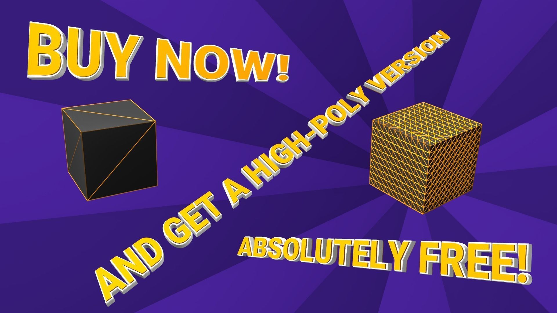 Super awesome high detailed low-poly cube Low-poly 3D model_4