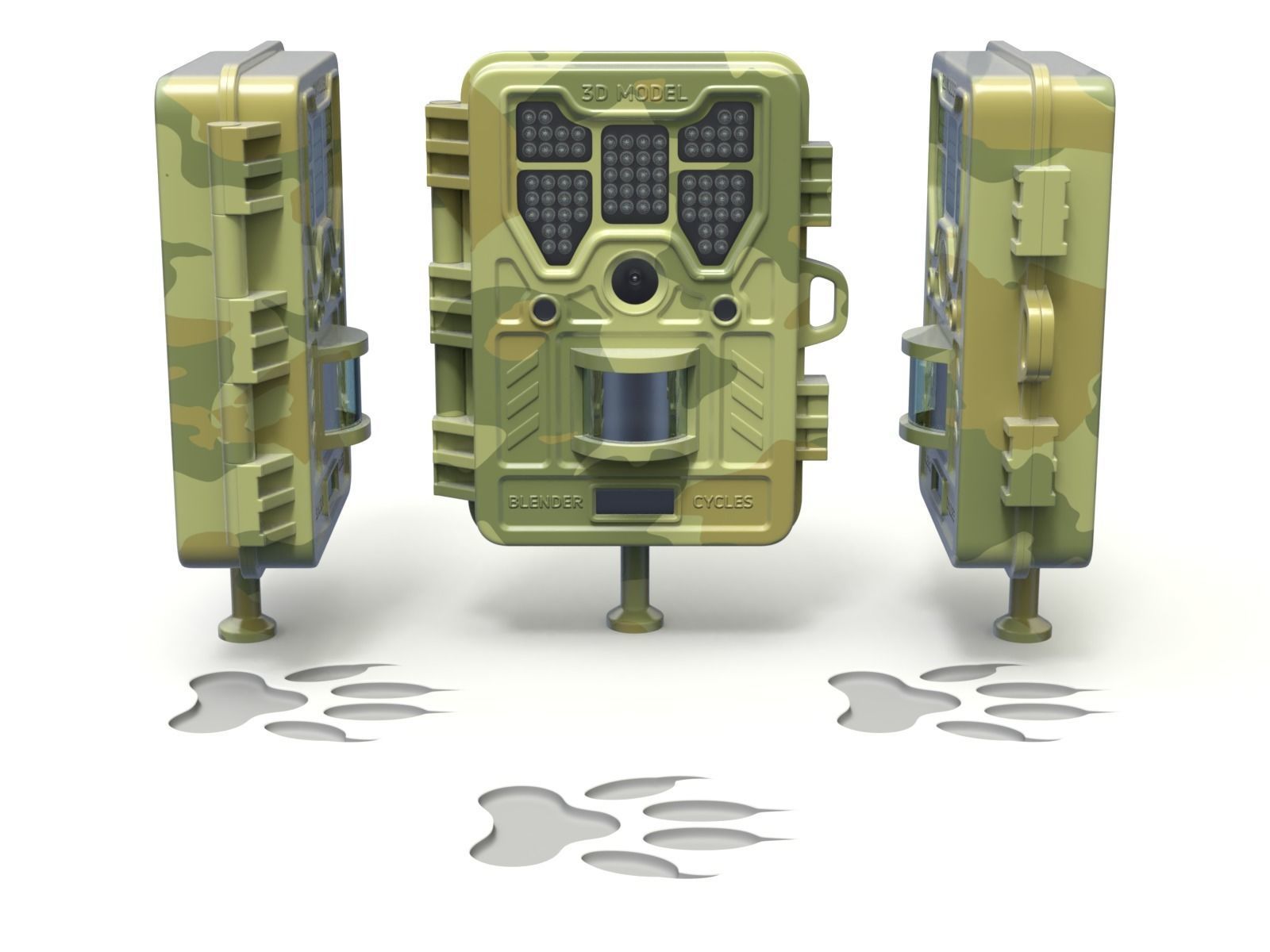 Wildlife Trail Camera 3D model_1