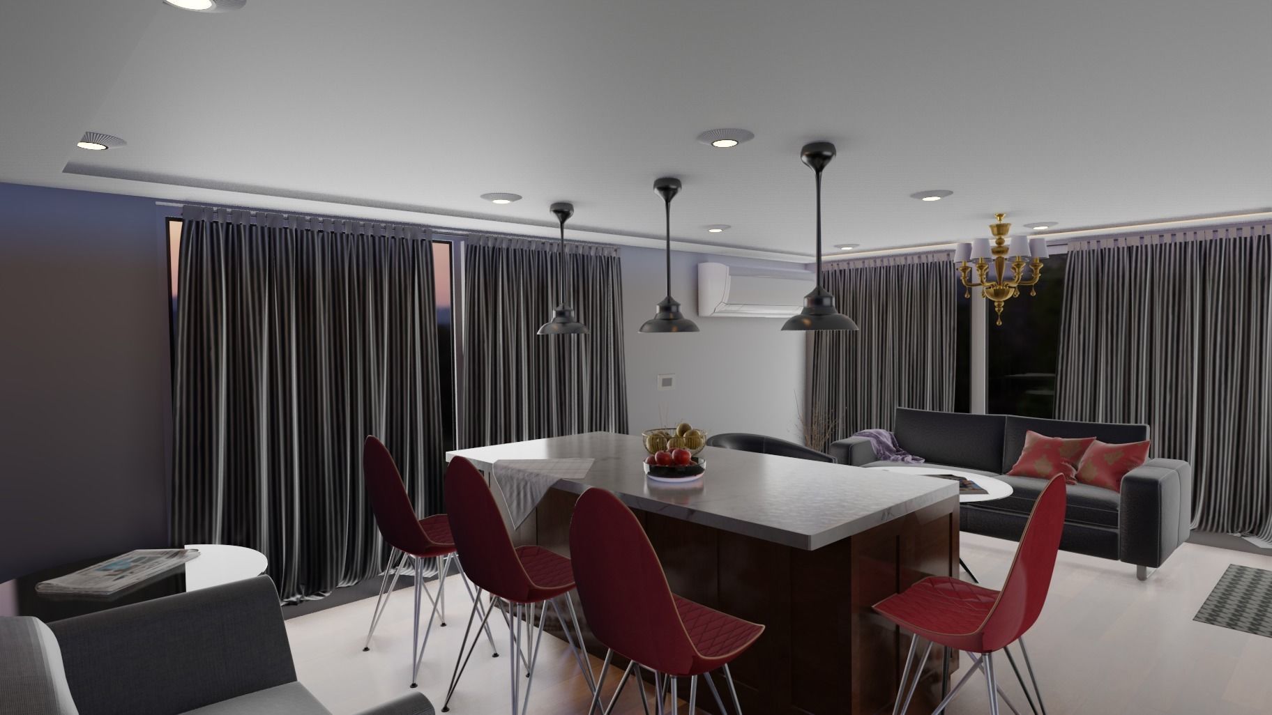 House interior scene 3D model_4