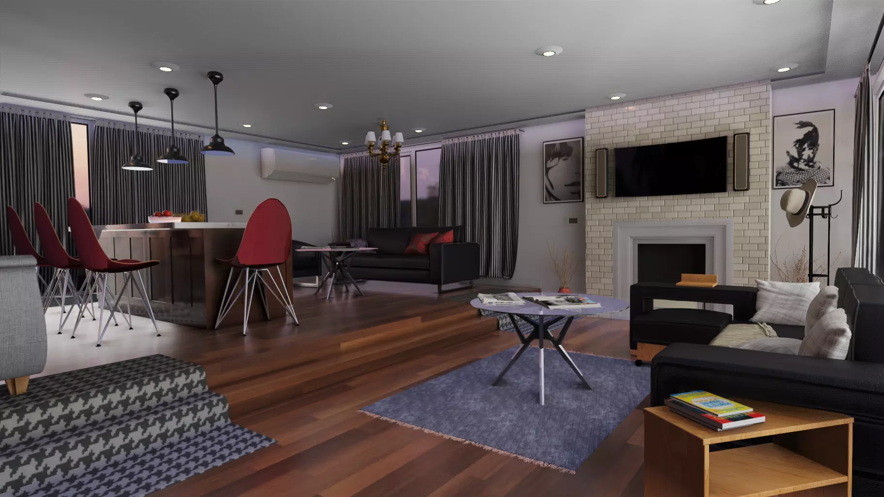 House interior scene 3D model_0