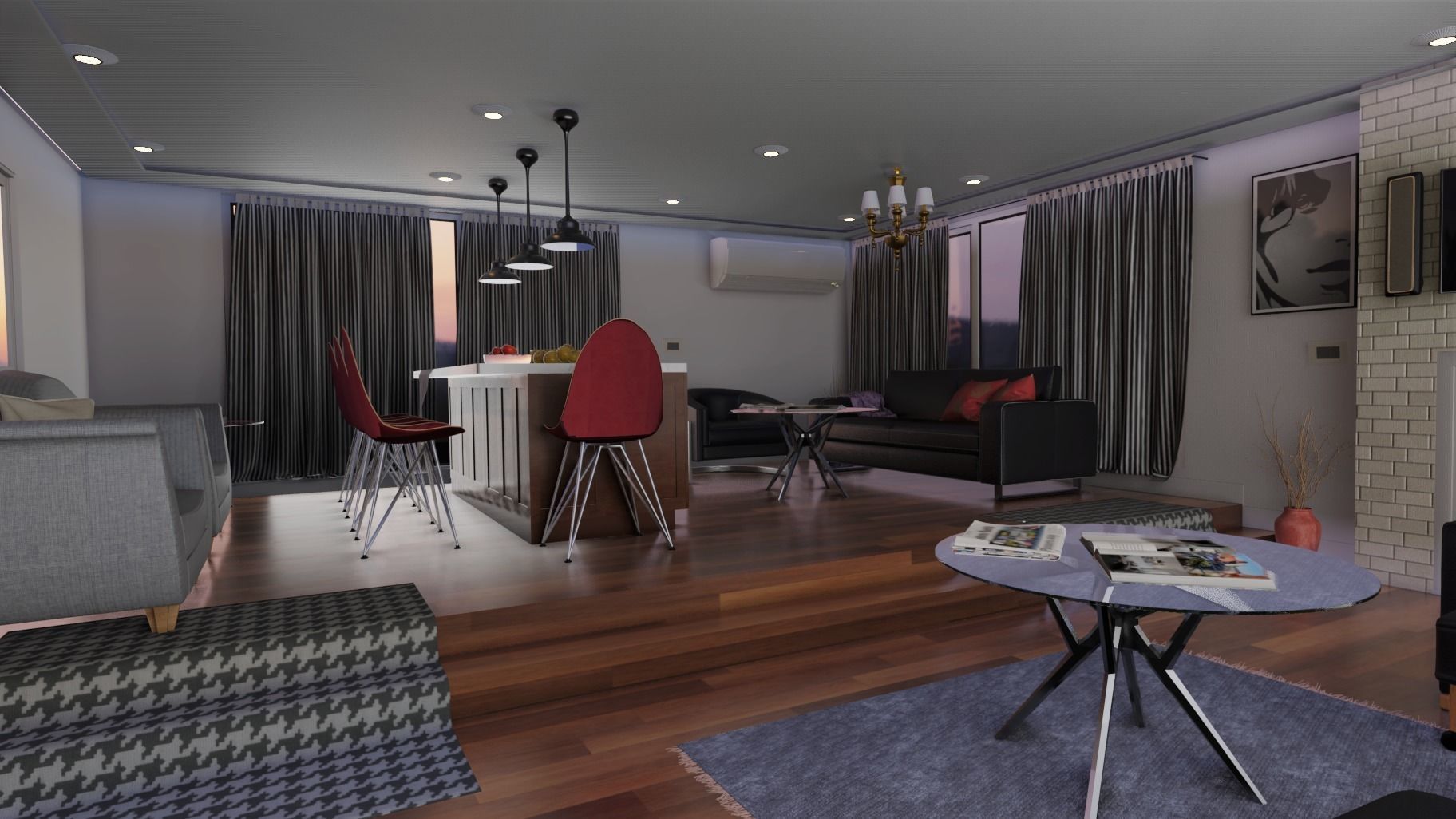 House interior scene 3D model_5