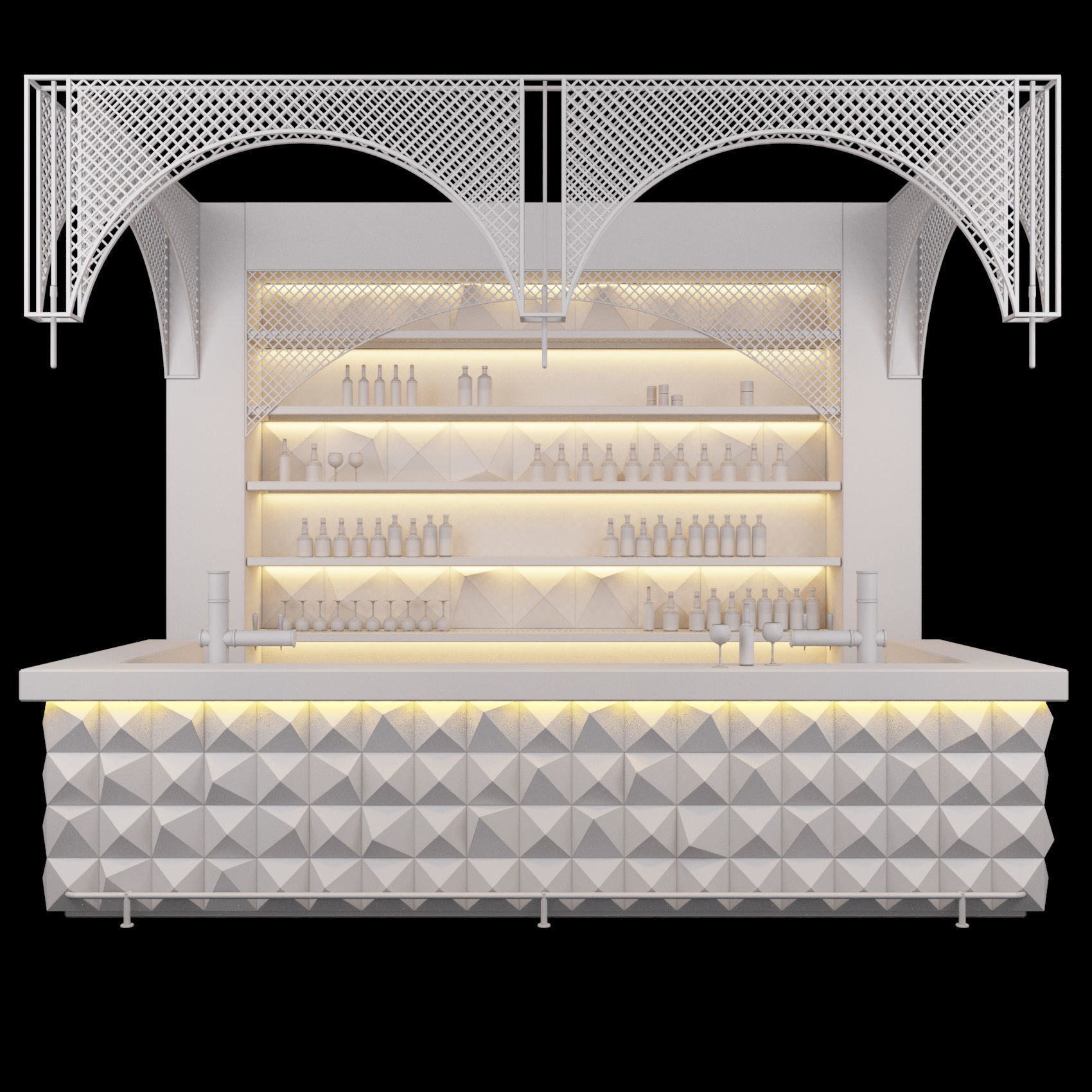 Loft  bar 3D model_2