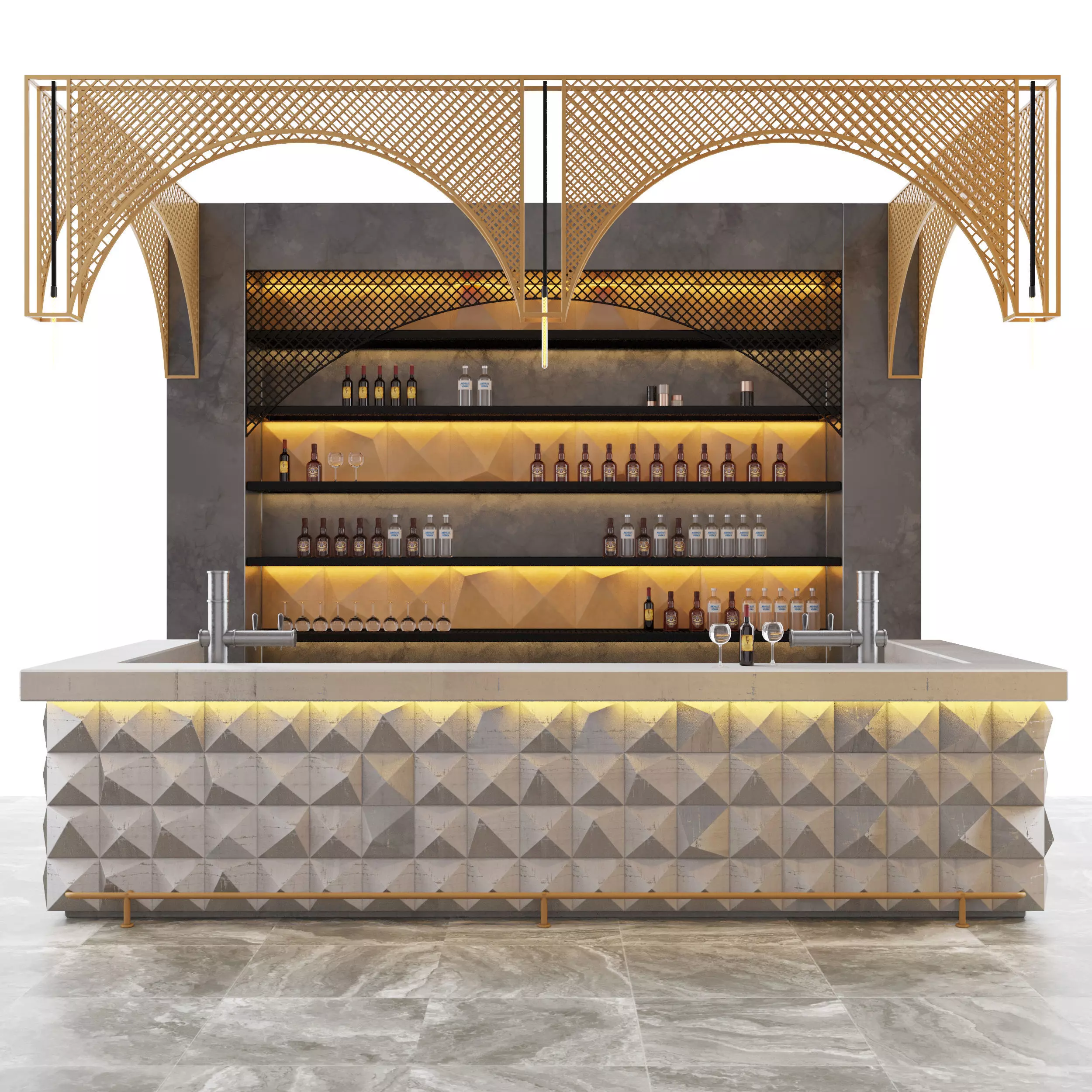 Loft  bar 3D model_0