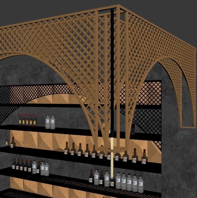 Loft  bar 3D model_8