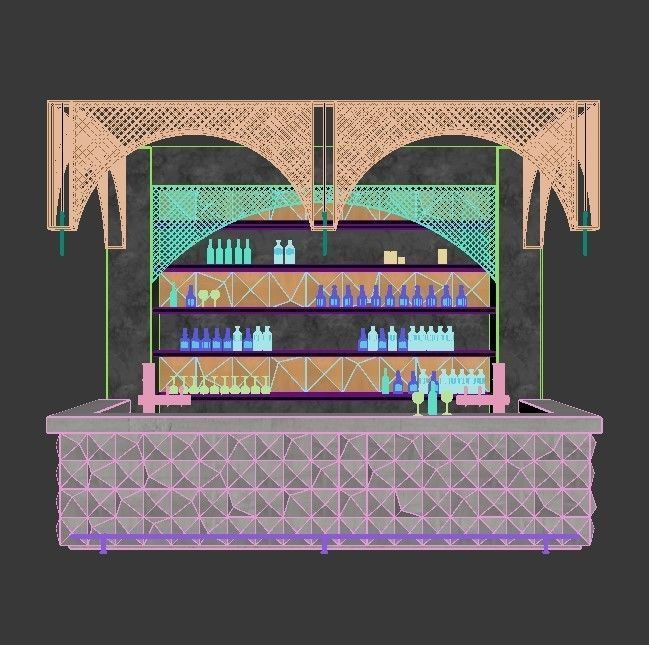 Loft  bar 3D model_6
