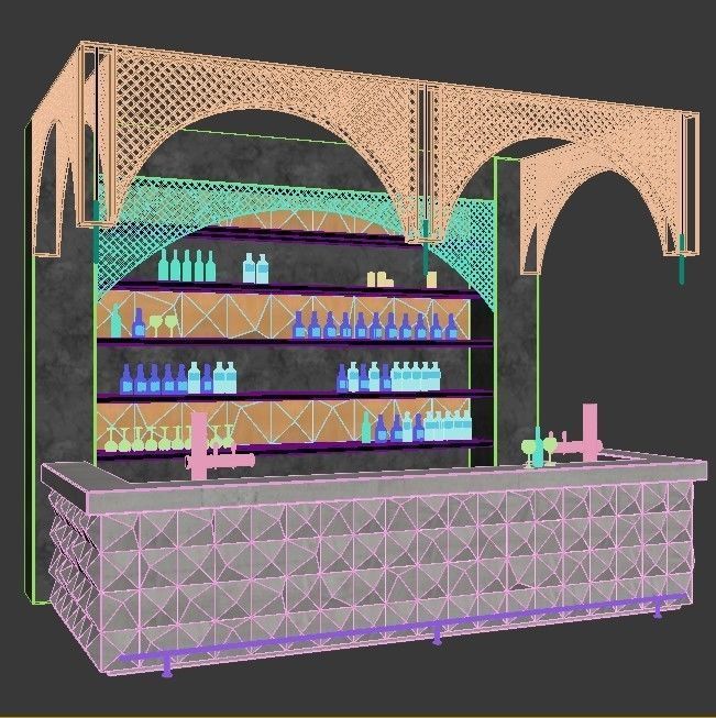 Loft  bar 3D model_5