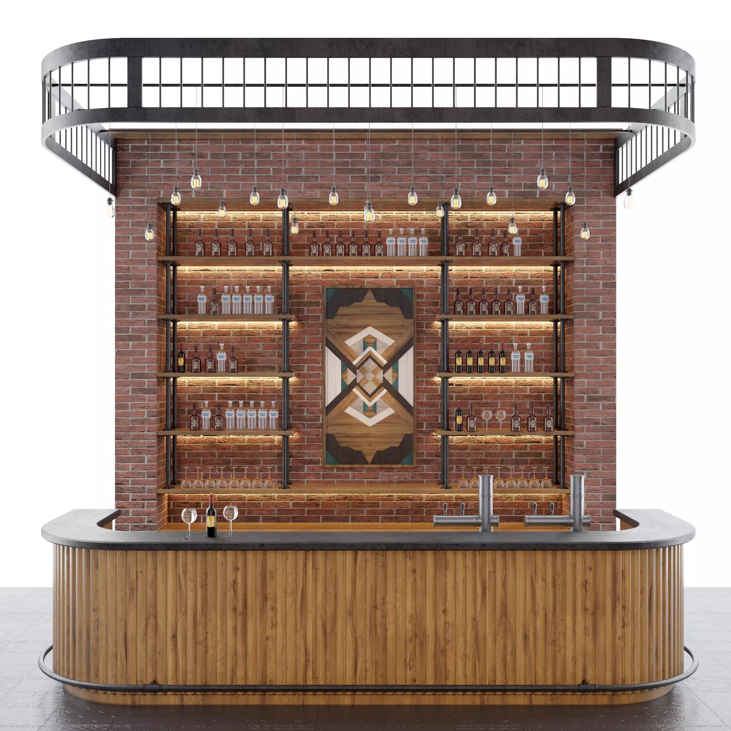 Loft  bar 3D model_0