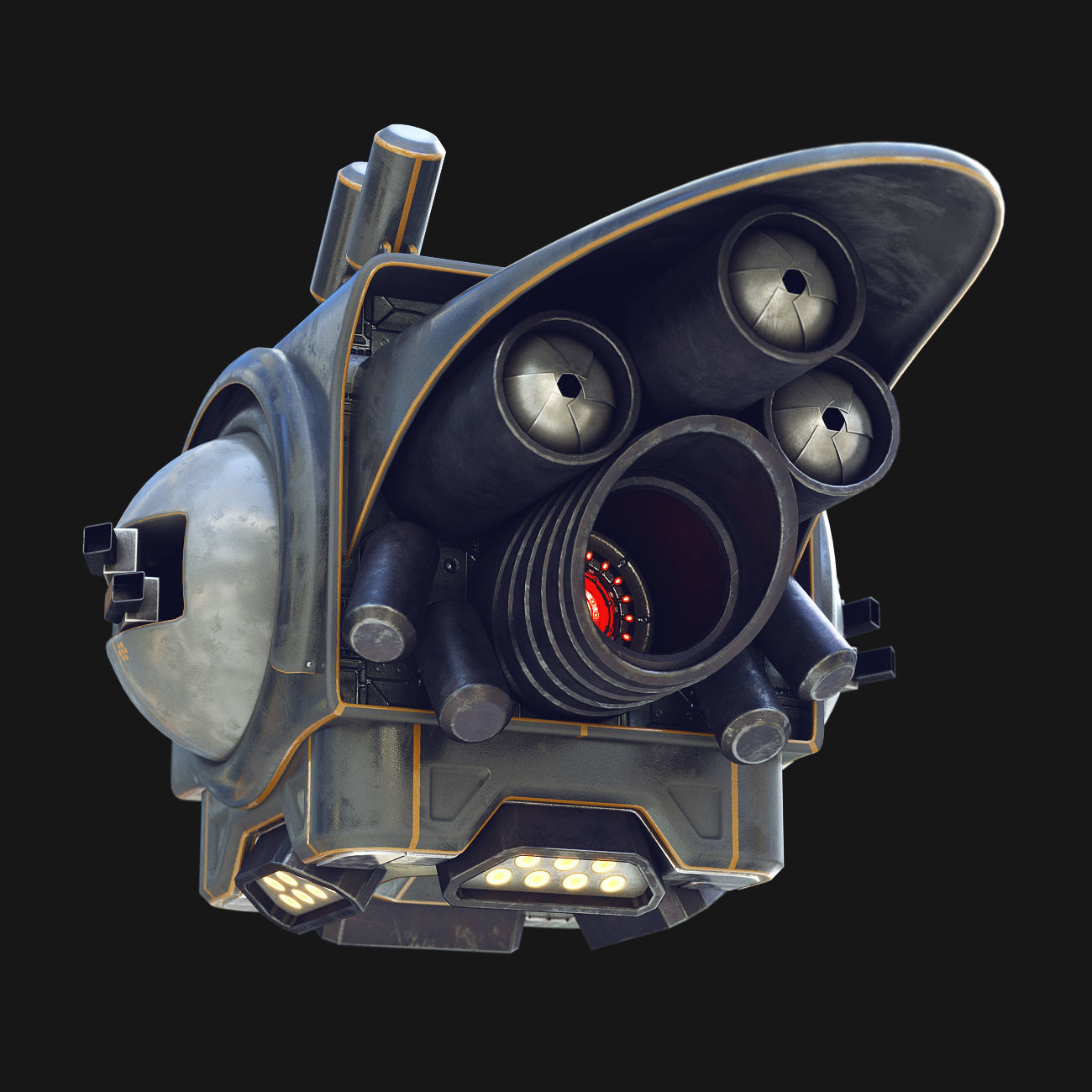 Sci-Fi Drone 3D model_2