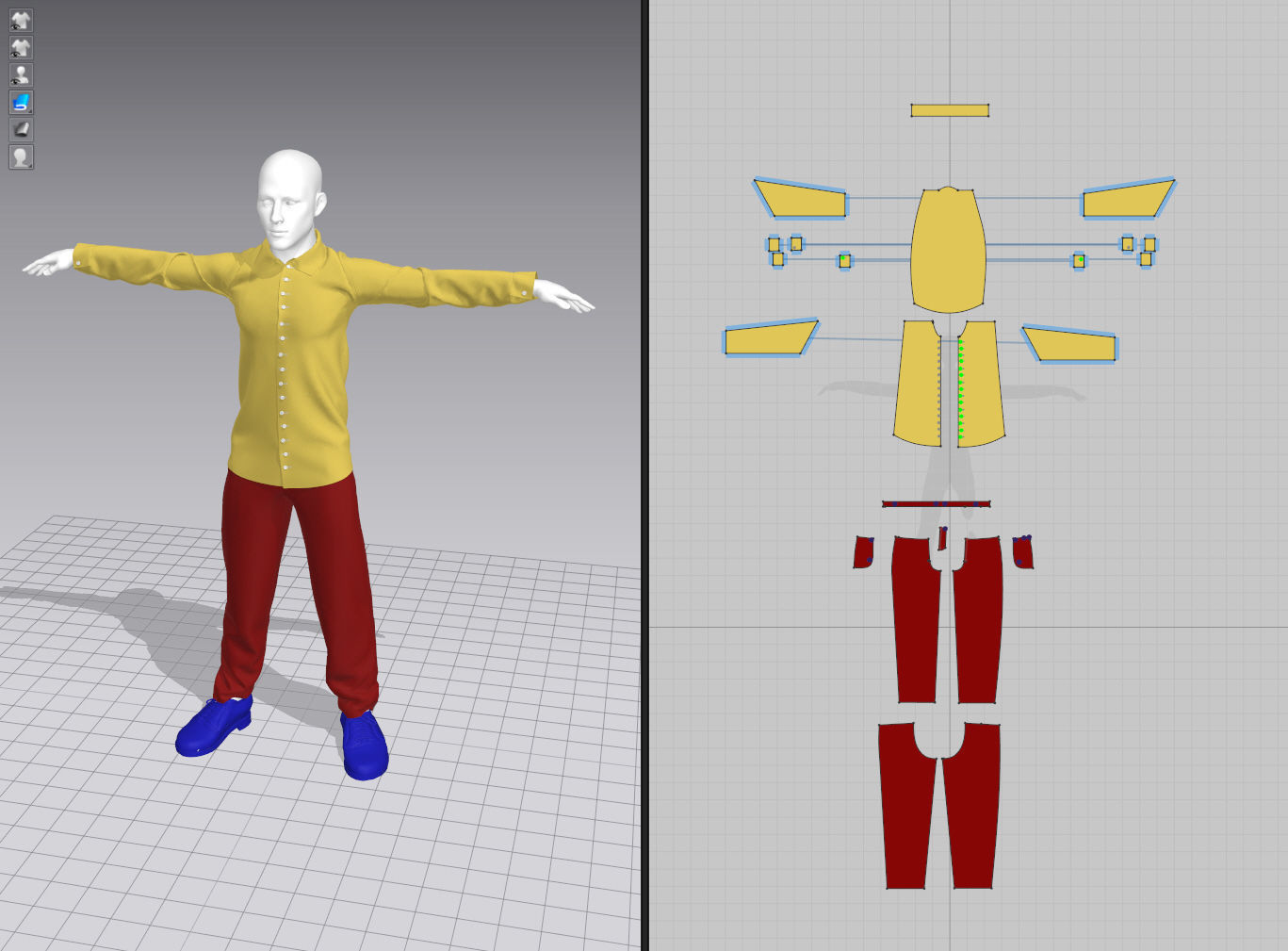 Men real cloth simulation conversation loop animated number 3 3D model_15