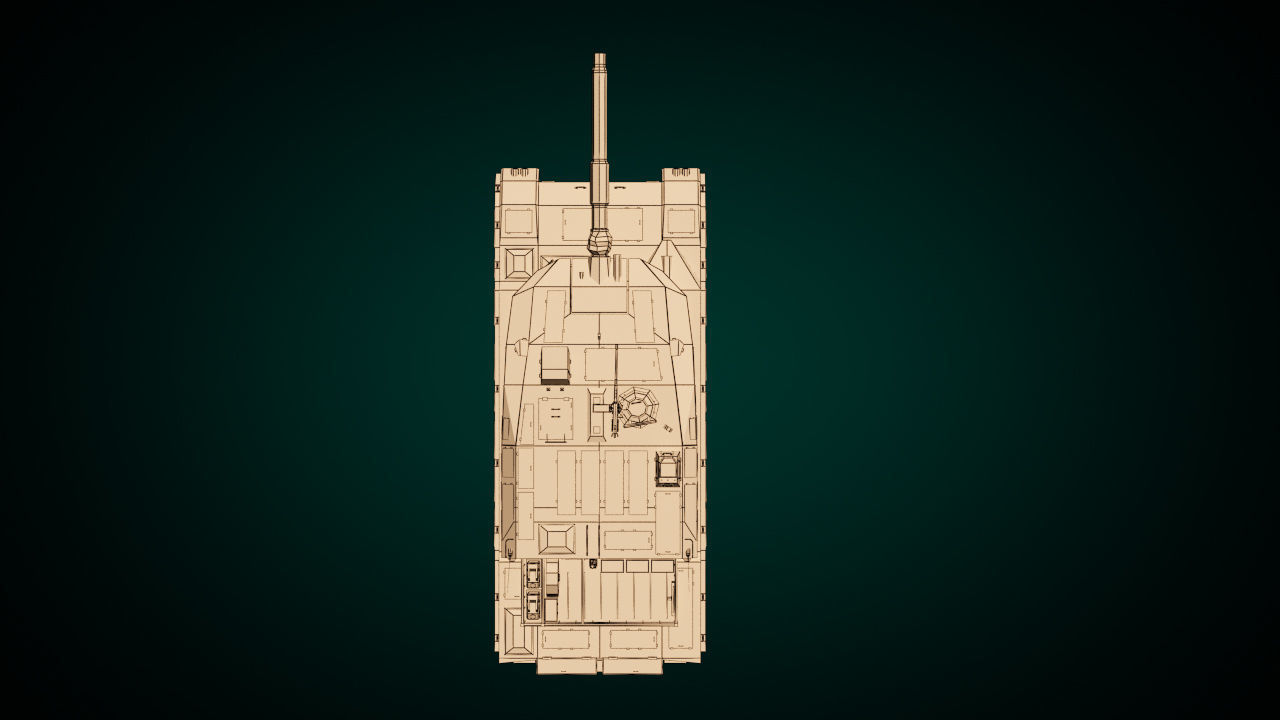 Low Poly Tank 03 Low-poly 3D model_13