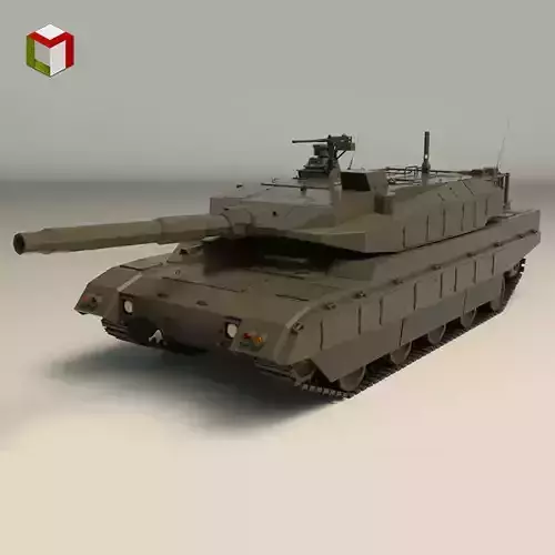 Low Poly Tank 03 Low-poly 3D model