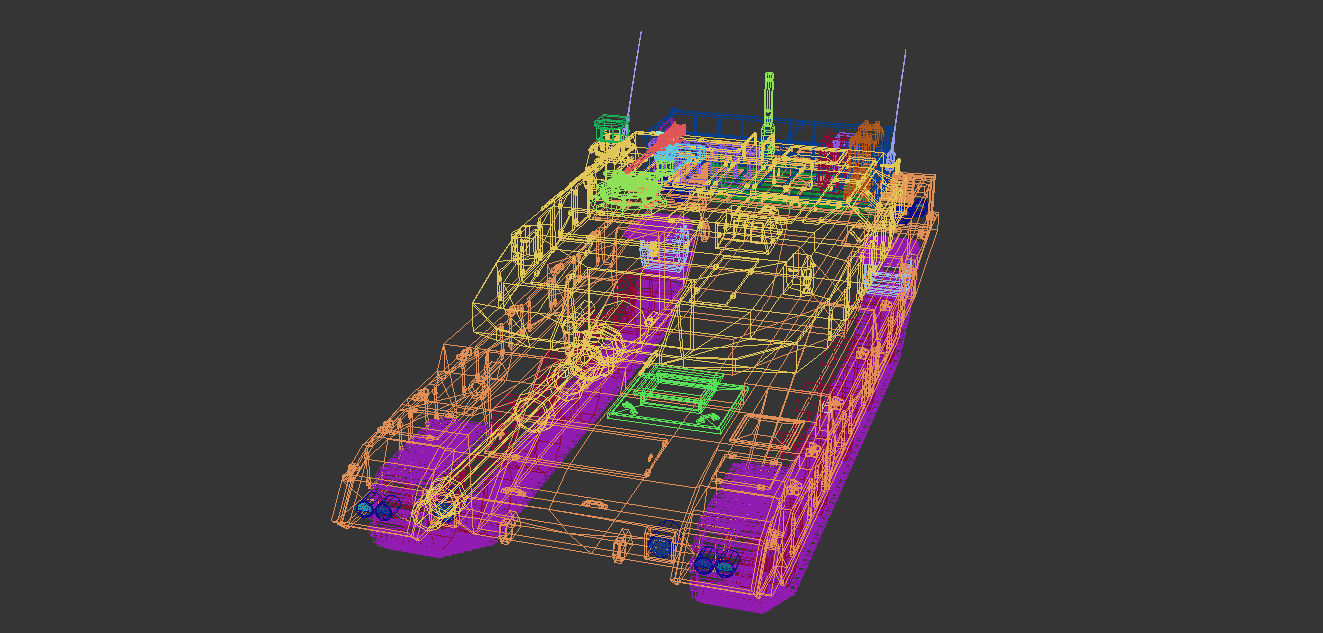 Low Poly Tank 03 Low-poly 3D model_14