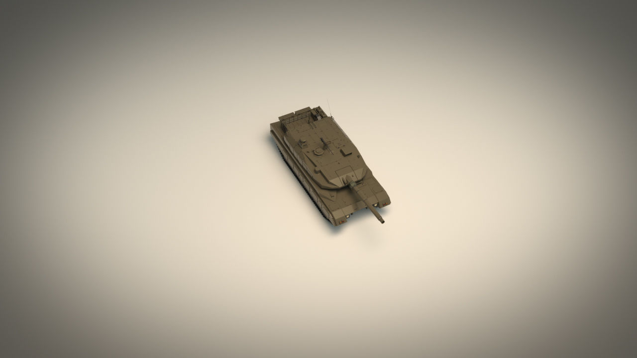 Low Poly Tank 03 Low-poly 3D model_6