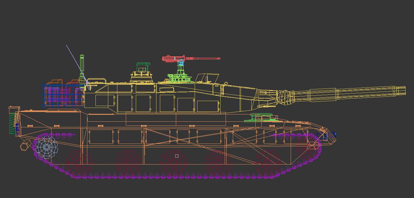 Low Poly Tank 03 Low-poly 3D model_16