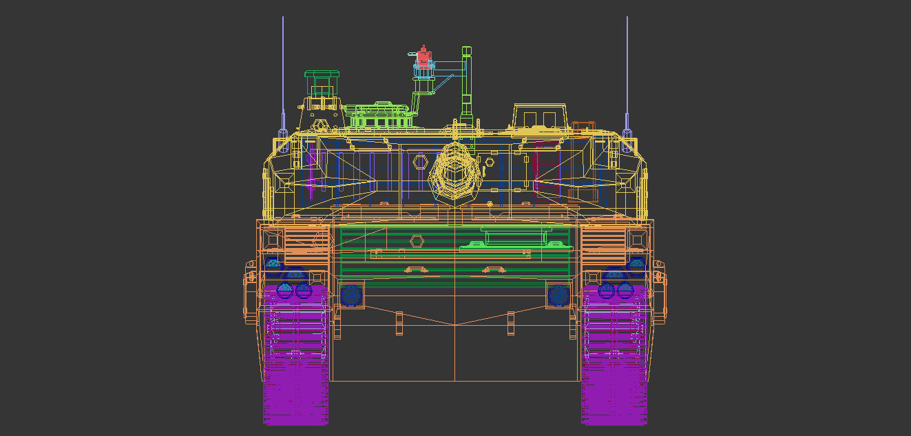 Low Poly Tank 03 Low-poly 3D model_15